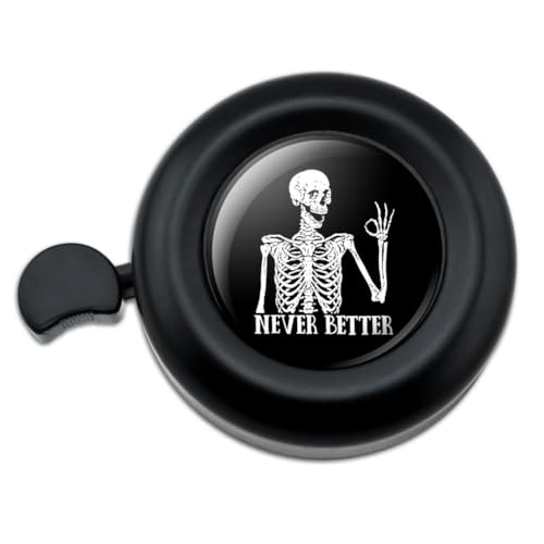 Graphics & More Skeleton Never Better Bicycle Handlebar Bike Bell