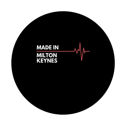 Made In Milton Keynes England Place Of Birth Hometown PopSockets Swappable PopGrip, Black - Image 3