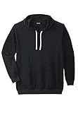 KingSize Men's Big & Tall Waffle-Knit Thermal Waffle Hoodie - Big - 8XL, Black