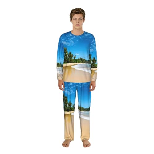 Pyjama homme confort vagues pour un sommeil réparateur S au 3XL