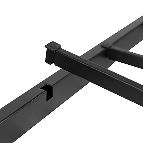 Flash Furniture Bentley 14" Metal Platform Bed Frame - Black Frame/Steel Slat Supports - 12.5" Underbed Storage - No Box Spring Needed - Quick Lock Functionality-Full #TOP7