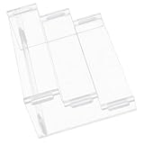 HYTROVE 透明アクリル三階段式ディスプレイスタンド 収納棚 多用途コスメ 小物整理用 おちゃ収納ラック フィギュア 模型展示に 再利用可能