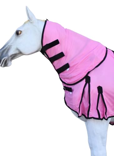 Image of Challenger Horse Mesh Summer Fly Sheet Spring Airflow Neck Pink 73128
