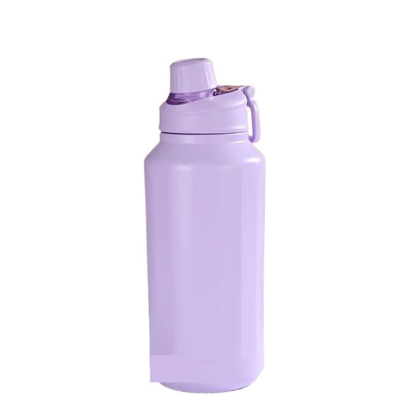 HAHIII Termo de gran capacidad de 1000 ml, botella de agua con aislamiento de acero inoxidable, color morado, negro y rojo, for viaje(1000ML,8)