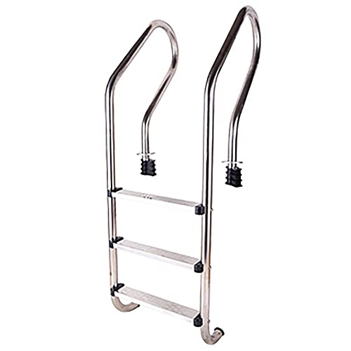 Escalera para piscina de acero inoxidable 316 con peldaños antideslizantes miniatura 1