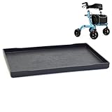 Universal Tablett für Rollator – rutschfestes Serviertablett mit Rand, leichtes PVC, praktisches Zubehör für Rollatoren & Gehhilfen, 23,8 × 33,8 cm