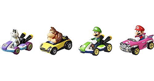Hot Wheels 986A-GWB36 Mario Kart 4 Pack A Set [Limited Mario Bad Wagon Included]