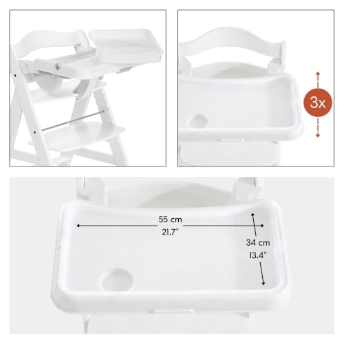 Image of hauck Alpha+ Grow Along Booster High Chair with Tray Table, White