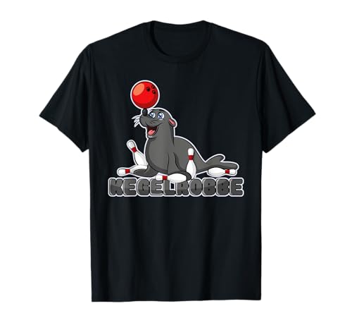 Kegelrobbe Robbe Bowling Kegeln Lustiges Wortspiel T-Shirt