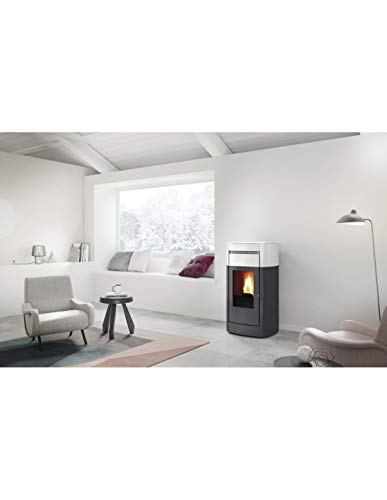 EdilKamin 805520 Vyda Air Tight Pelletofen Stahl/ Keramik Grau/ A+