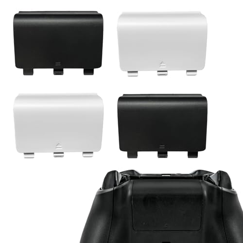 Image of 4 Pack Battery Back Cover for Xbox One Controller,Replacement Battery Back Covers for Xbox One Controller[NOT for Xbox Series X /S] Back Shell Covers Repair Part for Xbox One Controllers