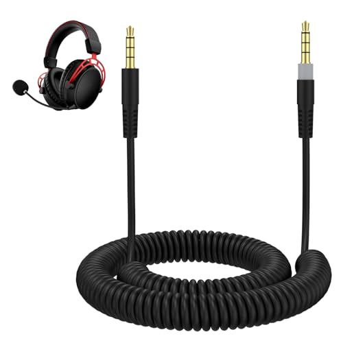 Cable de audio de 3,5 mm anti enredos para cascos HyperX Cloud Mix