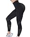 OUTUOSI Legging de Sport Femme Legging Push Up - Legging Anti Cellulite sans Couture Confortable Elastique Taille Haute Amincissant Pantalon de Sport Slim pour Gym Fitness Pilat,Noir,S
