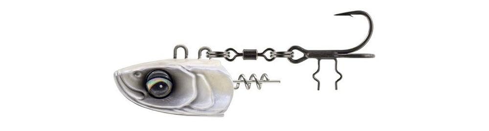 Savage Gear Monster Vertical Heads 150g - 2/0 Vertical Heads Jig Head Predator Jig Head (Pearl White)