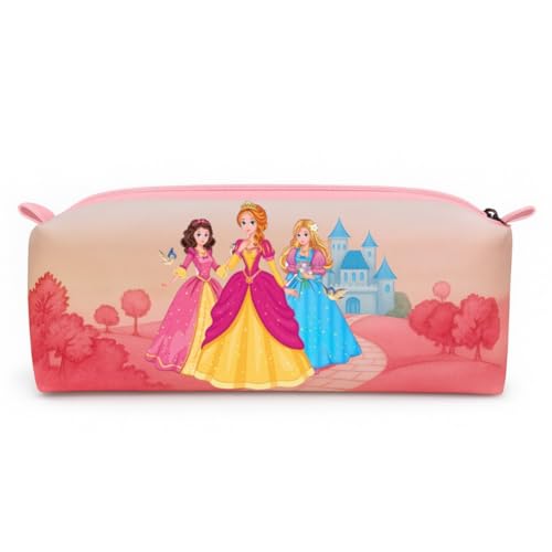 Estojo Escolar Infantil Feminino Grande Espaçoso Necessaire Juvenil Princesa