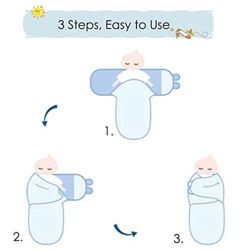 Image of Baby Swaddle Sleep Sack with Hat Set, Grey Rabbit | 3-pack Cotton Nursery Swaddling Blankets for Infant 0-3 Months, Newborn Registry Essentials