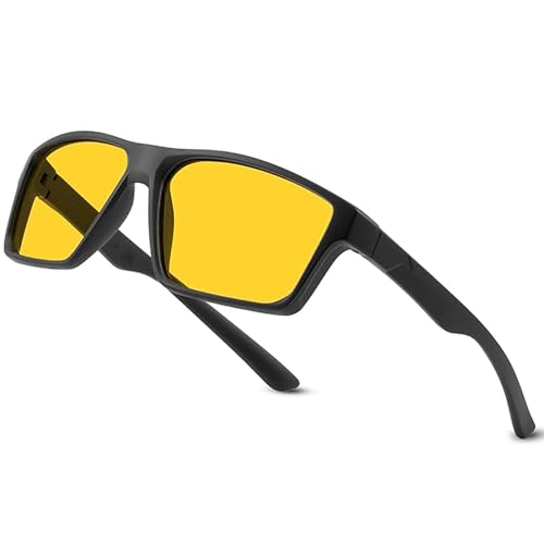 Night Vision Driving Glasses Anti Glare HD Polarized Yellow