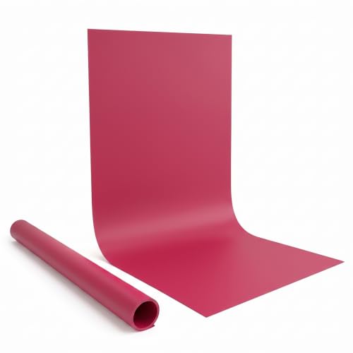 Image of HIFFIN 60x130cm Red Photography Backdrop, Matte Vinyl Non-Reflective Background for Product, Food & Studio Photography, Waterproof, Durable, Tear-Resistant & Easy-Clean PVC Surface Roll