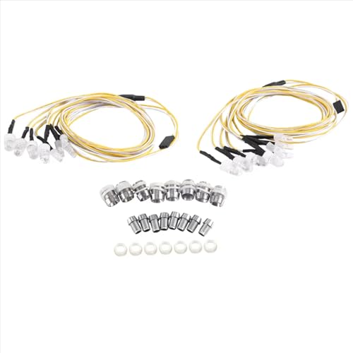 Luces RC 8mm y 5mm focos blancos rojos y amarillos para coches drift 1/10 piezas de repuesto