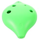 ibasenice Ocarina de Resina Pequeña para Principiantes Instrumento Musical Portátil para Adultos Diseño Sencillo y Duradero Verde