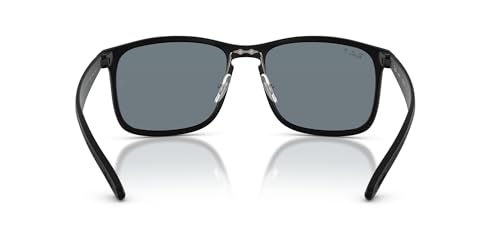 Image of Ray-Ban RB4264 Chromance Square Sunglasses | Ray-Ban Sunglasses for Men - Crystal Polarized Designer Sunglasses with Adjustable Nose Pads