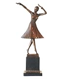 Kunst & Ambiente Art Deco Bronze - Dancer Miro - by Demetre Haralamb Chiparus - on Marble Base