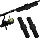 zhuohai 2Pack Black Fishing Lure Covers,6in Fishing Rod Hook Bait Sleeves to Keep Fishermen Safe
