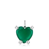 TOUS Colgante Corazón para Mujer de Plata de Primera Ley y Calcedonia Tratada, Colección Color Pills