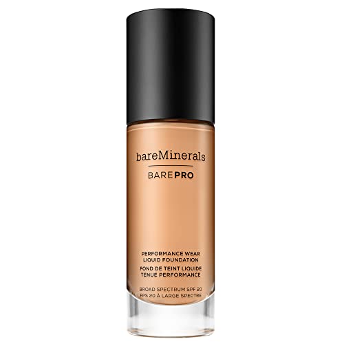 Bareminerals Barepro Performance Wear Liquid Foundation Spf 20, Breathable Makeup For Face, Full Coverage, 24Hr Wear, Natural Matte Finish, Vegan #TOP13