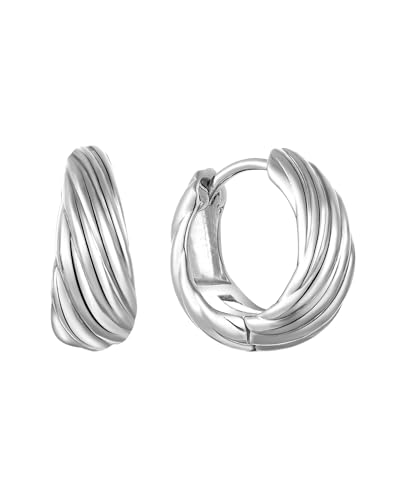 Boucles d'oreilles créoles hypoallergéniques argent 925 oreilles sensibles