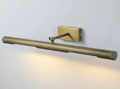 Image of 22 Inch Hardwired Adjustable Antique Brass Picture Light Art Light Bronze Picture Lights for Wall (Bulb Included)