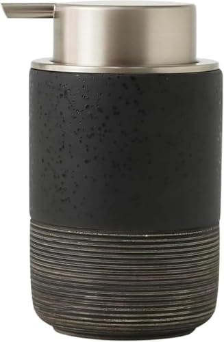 GEBYUI セラミック 磁器 陶器製ハンドソープディスペンサー 手動押しポンプ式 洗顔料・シャンプー・液体ソープ多用途対応 広口設計詰め替え容易 浴室水濡れ対策 & キッチン衛生用 家庭用インテリア風収納ボトル 泡出し対応?