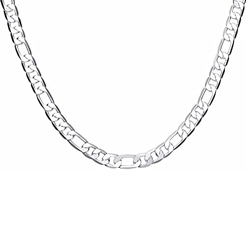 Chaîne latérale 925 le cadeau idéal | Collier mixte élégant 8mm