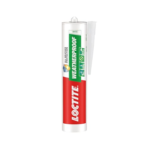 Image of Loctite Weatherproof sealant(White), neutral, indoor & outdoor, ACP, glass, glazing, tiles, ultra fast drying, heat resistant, no stringing, waterproof silicone adhesive, tile grout, 280 ml