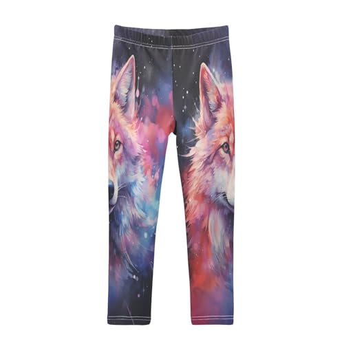 Toddler Girls Leggings Printed Yoga Pants Leggings One Wolf for Kids