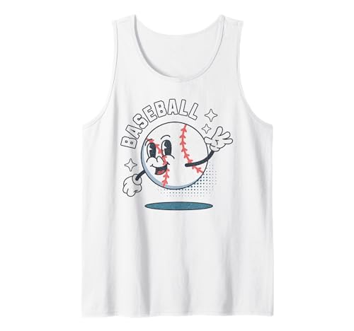 Camiseta deportiva de béisbol de dibujos animados retro para jugadores fanáticos entrenadores camiseta sin mangas