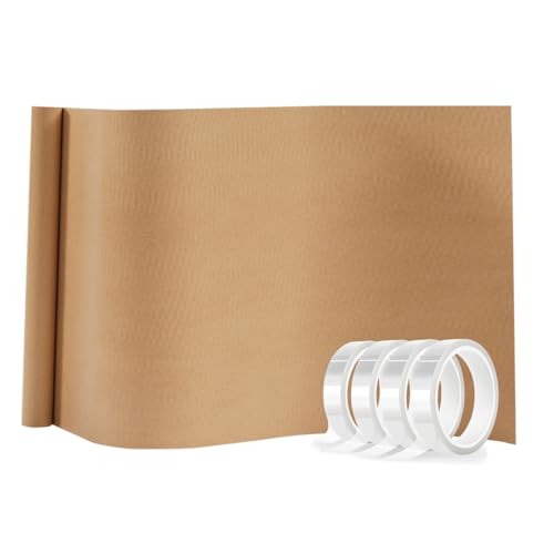 Creatorally Teflón PTFE con Cinta de Alta Temperatura, Kit Prensa Calor para Sublimación, 4 Rollos Cintas Lámina Reutilizable para Transferencia de Vinilo y Camisetas