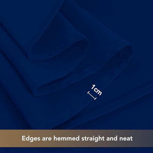 Image of sancua Navy Blue Tablecloths for 8 Foot Rectangle Tables, 8 Pack - Washable Polyester Fabric Table Cloth for Wedding Party, Birthday, Banquet Reception, 60x120 Inch