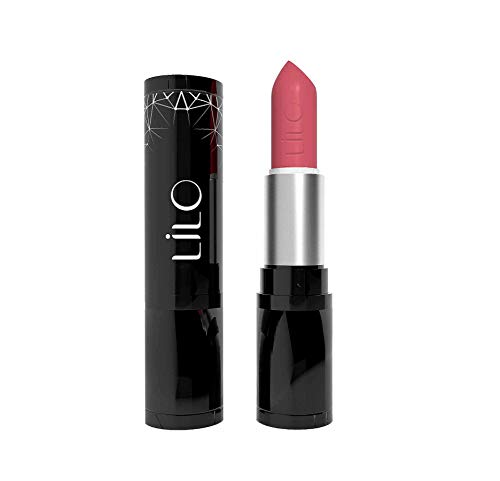 Lilo Satin Finish Lipstick Long Lasting Moisturizing Nourishing with Beeswax, Castor Oil, Vitamin E, 8