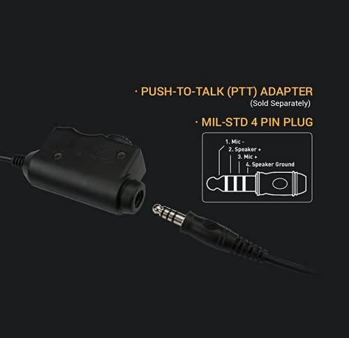 Opsmen Tactical Earmor Kenwood, Baofeng Version Ptt Military Standard 7.0 Plug For Radio Adapter #TOP1