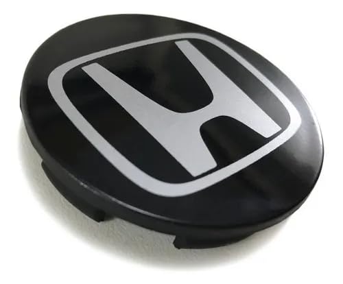 Calotinha Central Centro Miolo Tampa Roda Honda Hrv Civic Crv Preta 69mm