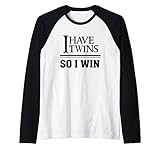 Photo Gallery i have twins so i win - funny twin mom dad parent maglia con maniche raglan Photo Gallery i have twins so i win - funny twin mom dad parent maglia con maniche raglan