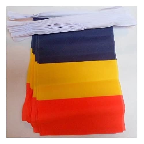 Image of AZ FLAG Chad 6 meters BUNTING Flag 20 flags 9'' x 6'' - Chadian STRING flags 15 x 21 cm