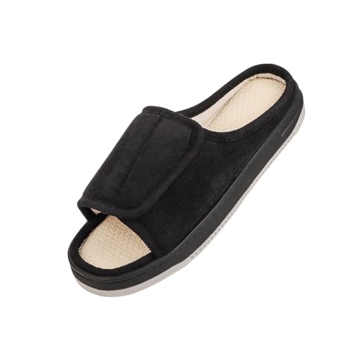 ITODA Diabetic Slippers for Swollen Feet Extra Wide Open Toe Sandals Adjustable Edema Diabetic Shoes2