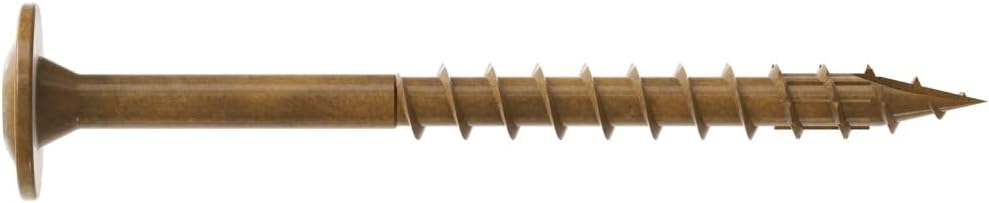 Simpson Strong-Tie CBT08200R300 Wafer-Head Construction Screw — #8 x 2 in. T20, Quik Guard, Tan (300-Qty)