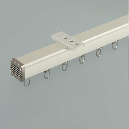 19.3FT Sliding Ceiling Track System - Heavy Duty Rails for Easy Installation, Ideal Room Divider for Living Room & Bedroom Privacy in Open Spaces, White Finish