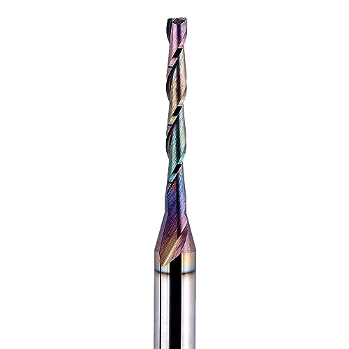 Image of SpeTool Upcut Spiral Router Bit 1 /8 Inch Cutting Diameter 1 /4 Inch Shank, Extra Long 3 Inch Extreme Tool Life Coated Solid Carbide CNC Wood Plunge Router Bits