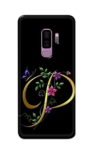 Image of Printed Hard Back Cover Case for Samsung Galaxy S9 Plus | Samsung S9+ Back Cover (Alphabet P) -1803