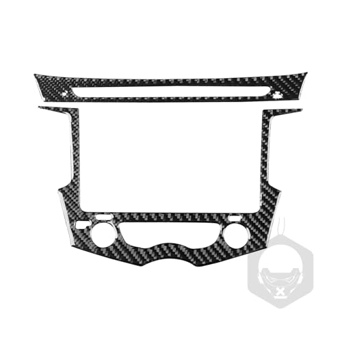 Car Center Dashboard Radio Navigation Panel Premium Real Carbon Fiber Sticker Trim Compatible with Hyundai Veloster 2012 2013 2014 2015 2016 2017 Black Accessories