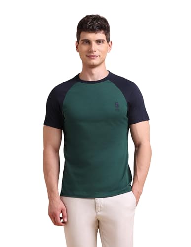 Image of U.S. POLO ASSN. Knitted Cotton T-Shirts for Men - 100% Cotton, Breathable & Comfortable, Half Sleeves Mens Casual T Shirts